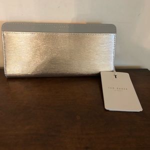 TED BAKER NWT yazmine matinee wallet, silver, ahh!